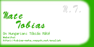 mate tobias business card